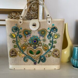 Vintage 1960’s embellished bucket purse